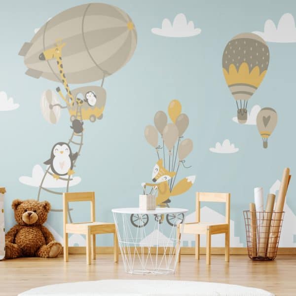 Papier Peint Enfant Renard Volant