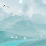 Papier Peint Paysage avec cerf – Image 2