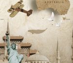 Papier Peint Carte du Monde Vintage – Image 2