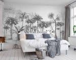 Papier Peint Jungle Noir et Blanc