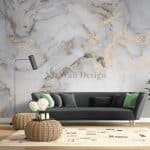 papier peint marbre gris