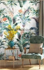 Papier Peint Tropical Fleur Nordique