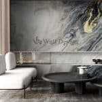 Papier Peint Black golden Marble