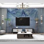 Papier Peint Palmier Jungle Bleu – Image 2