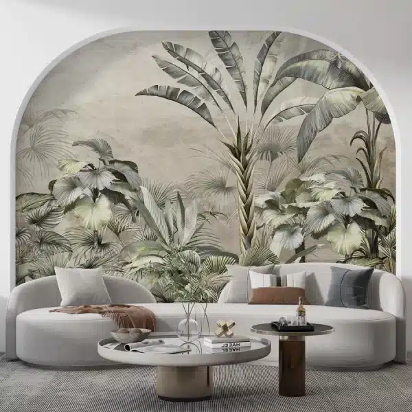 Papier peint végétation luxuriante