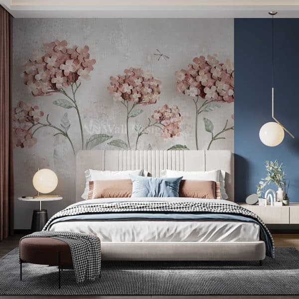 papier peint sur mesure floral tulipe