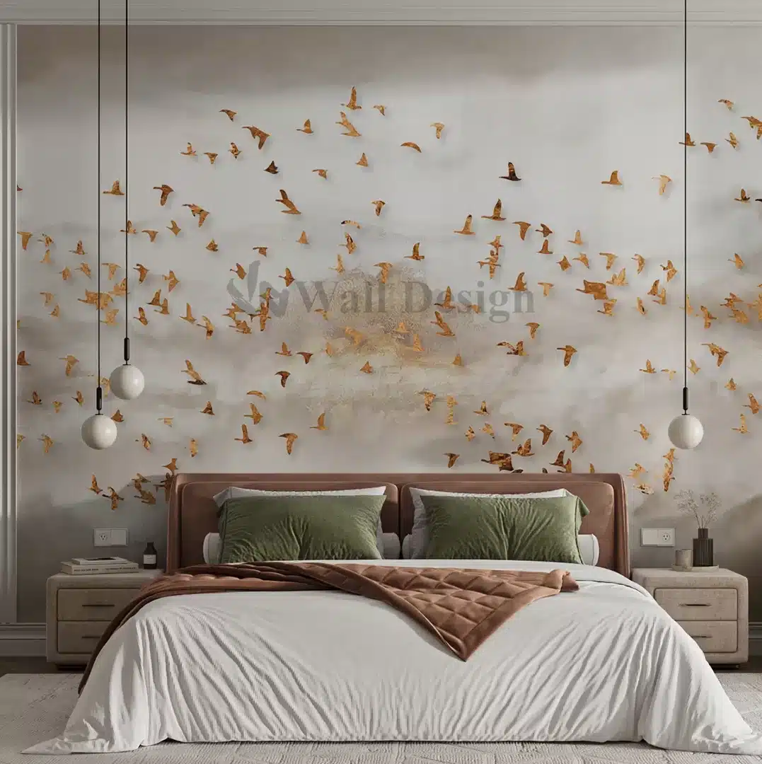 papier peint troupeau d'oiseaux Papier Peint Troupeau D'oiseau