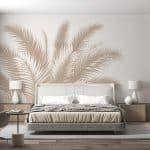 Papier Peint feuilles De Palmiers Beige