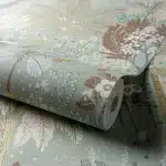 Papier peint texturé à feuillage floral