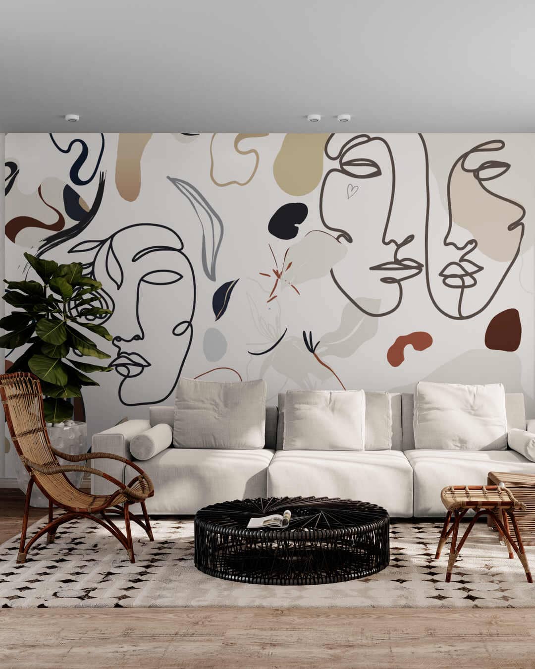 papier peint visages abstraits contemporains papier peint visages abstraits contemporains