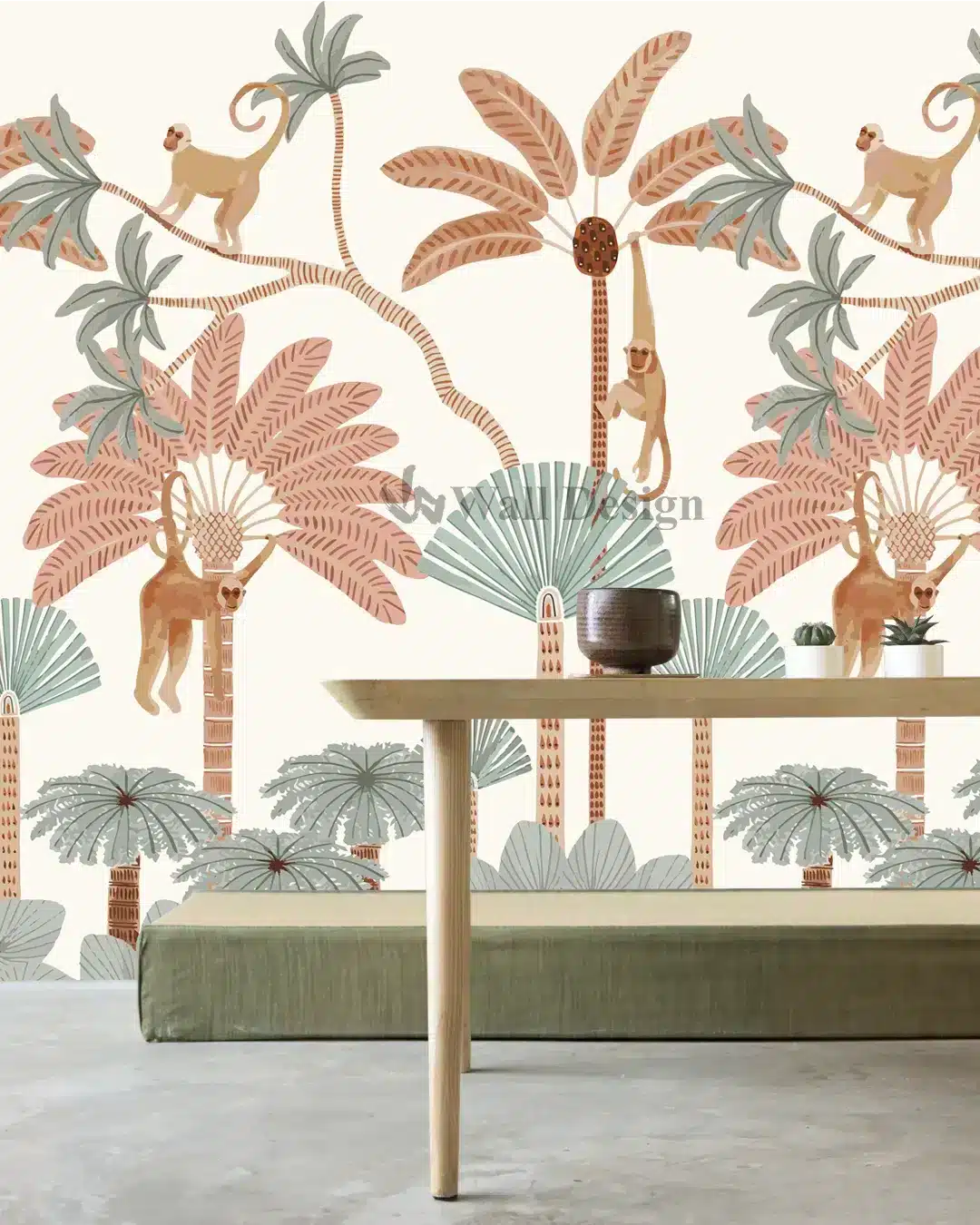 Jardin Tropical Vintage – Singes en Fête Jardin Tropical Vintage – Singes en Fête