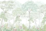 Papier Peint Botanique Forêt Tropicale Aquarelle – Image 2