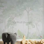 Papier Peint Botanique Forêt Tropicale Aquarelle