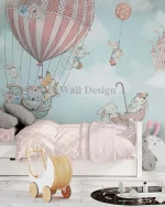 Papier Peint Enfant Voyage Enchanté dans le Ciel