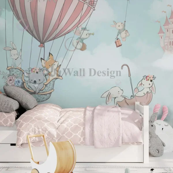 Papier Peint Enfant Voyage Enchanté dans le Ciel