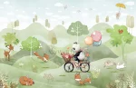 Papier Peint Forêt avec Panda et Animaux – Image 2
