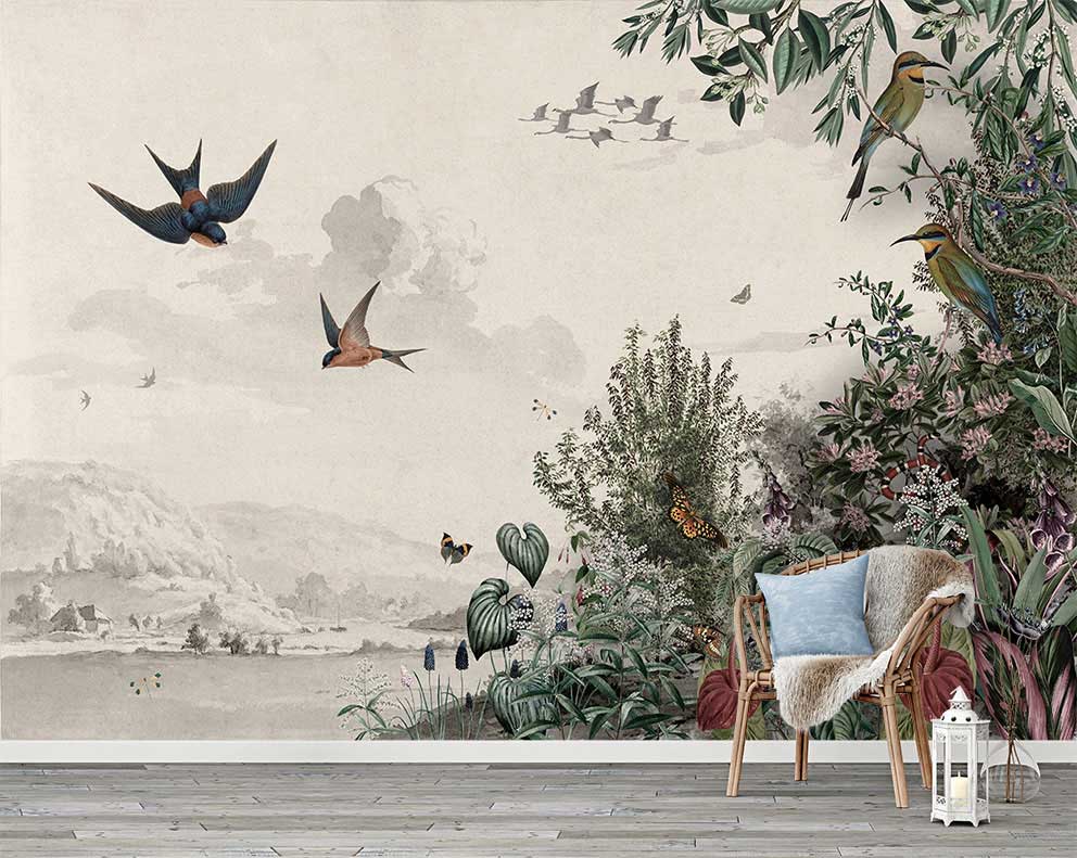 Papier Peint Foliage Exotique Papier Peint Foliage Exotique – Image 1