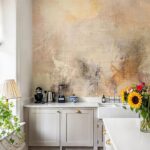 Papier peint beige abstrait doux