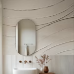 Papier peint mural Ombres d’Argile avec texture minérale et reliefs organiques inspirés de l’argile