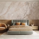 Papier peint effet marbre élégant avec veinages naturels et texture pierre raffinée, décoration murale contemporaine et luxueuse
