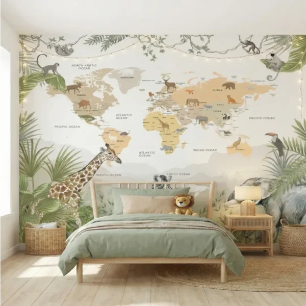 Papier Peint Safari Éducatif