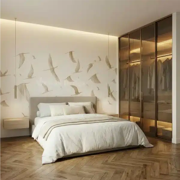 Papier peint Plumes de Lumière