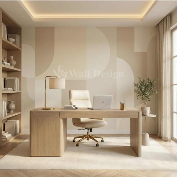 Papier peint arcs beige