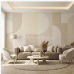 Papier peint arcs beige