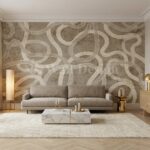 Papier Peint Courbes de Travertin