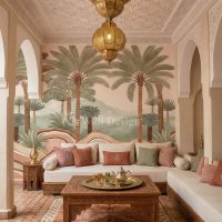 Papier Peint Oasis de Palmiers