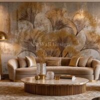 Papier Peint Golden Palms
