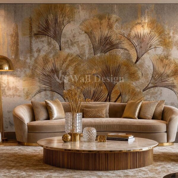 Papier Peint Golden Palms