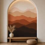 Papier Peint Montagne Dégradé Terracotta